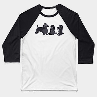 Three Spaniels Baseball T-Shirt